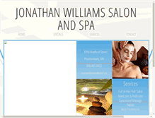 Tablet Screenshot of jonathanwilliamssalonandspa.com